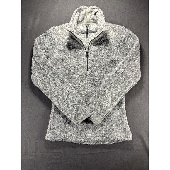 KUHL 1/4 Zip Sherpa High Pile Fleece Jacket Women's XS Fuzzy Gray Outdoors - Picture 2 of 7